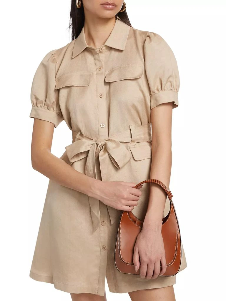 Trench Linen-Blend Minidress 商品