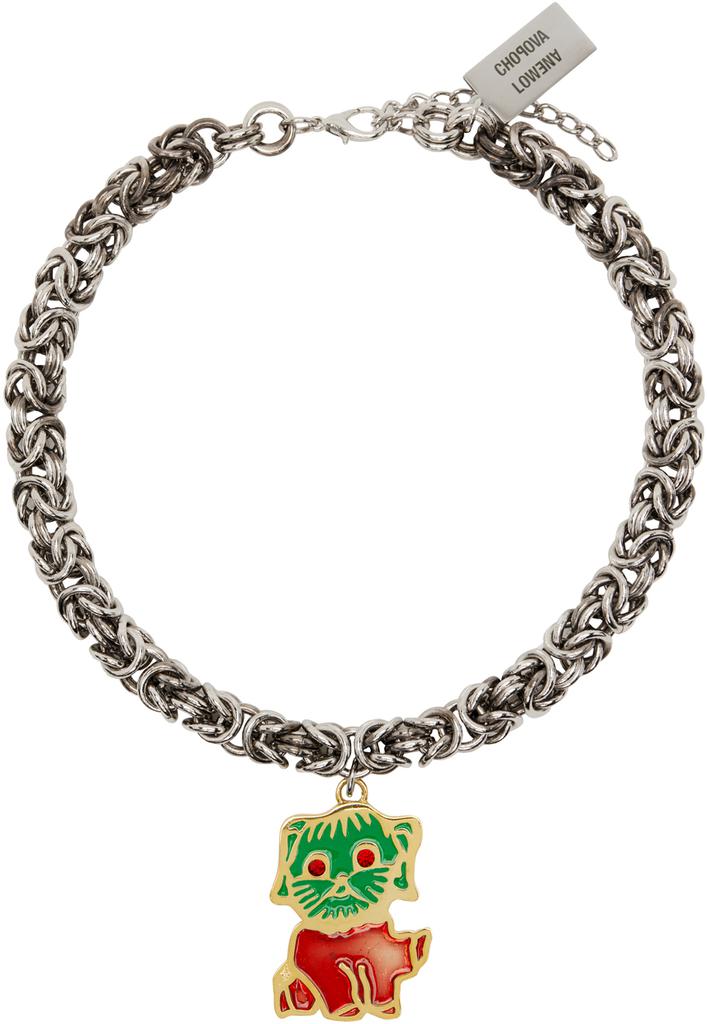 Silver Puppy Pendant Necklace商品第1张图片规格展示