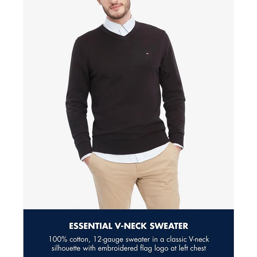 商品Tommy Hilfiger|Men's Essential Solid V-Neck Sweater, Created for Macy's,价格¥302,第5张图片详细描述
