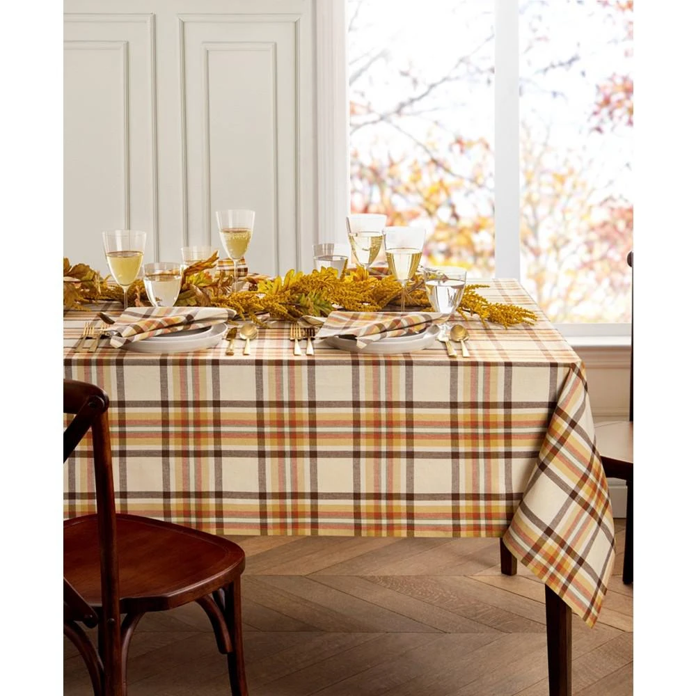 商品Elrene|Russet Harvest Woven Plaid Tablecloth,价格¥307,第1张图片