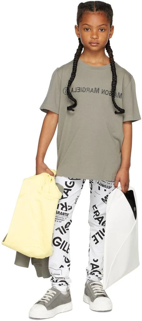 商品MAISON MARGIELA|Kids Gray Backwards Logo T-Shirt,价格¥480,第1张图片