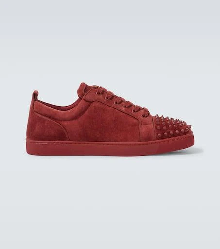 商品Christian Louboutin|Louis Junior Spikes绒面革运动鞋,价格¥9009,第1张图片