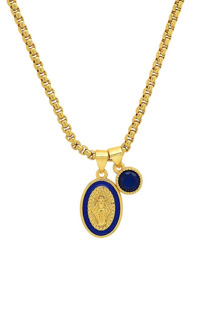 商品HMY JEWELRY|18K Yellow Gold Plated Enamel & Crystal Necklace,价格¥212,第1张图片