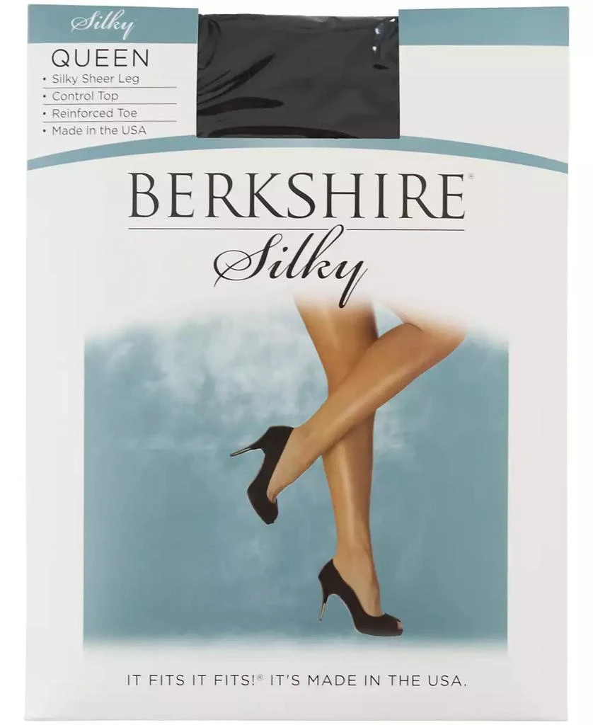 商品Berkshire|Women's  Sheer Queen Plus Size Silky Extra Wear Control Top with Reinforced Toe Pantyhose 4489,价格¥93,第2张图片详细描述