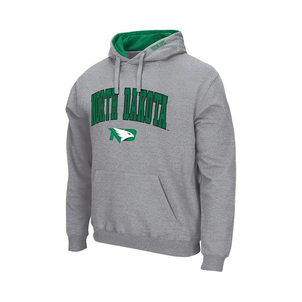 商品Colosseum|Men's Heathered Gray North Dakota Arch and Logo Pullover Hoodie,价格¥248,第3张图片详细描述