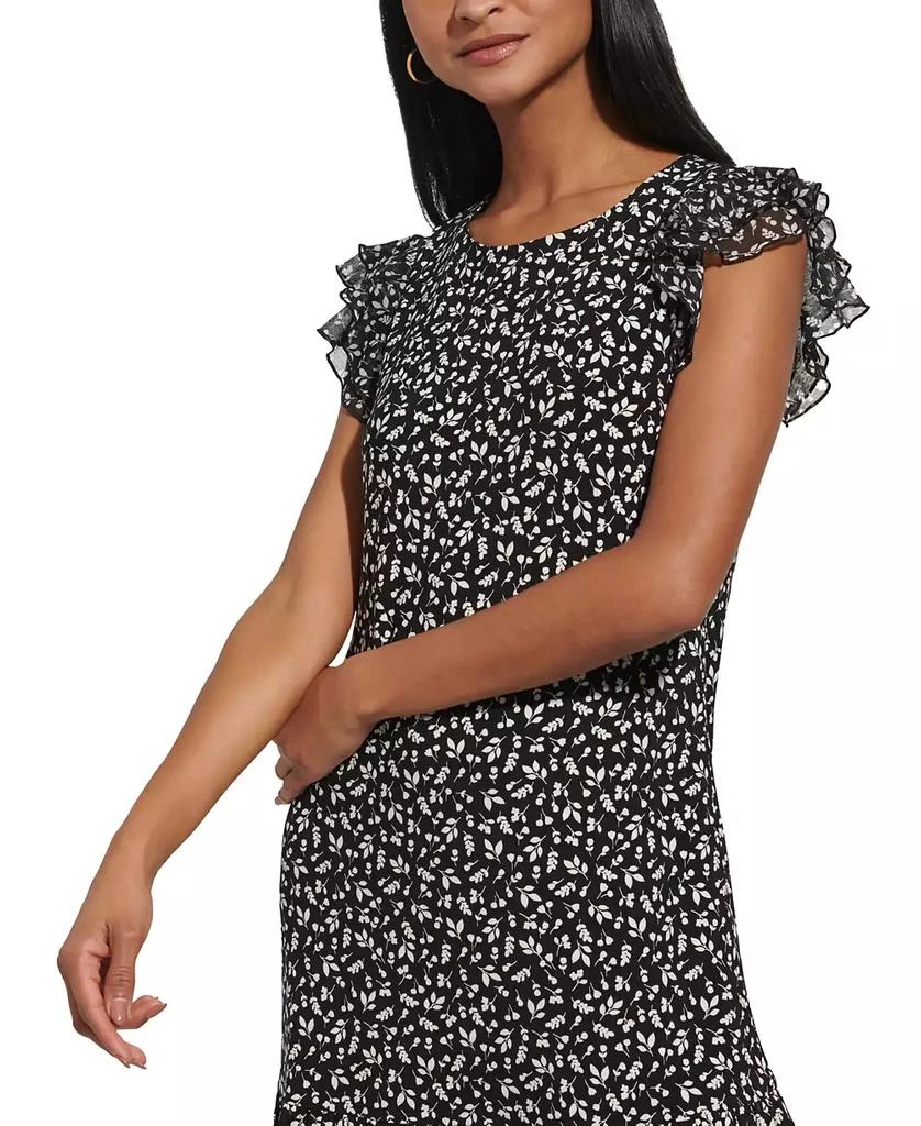 商品Tommy Hilfiger|Women's Printed Flutter-Sleeve Dress,价格¥294,第4张图片详细描述