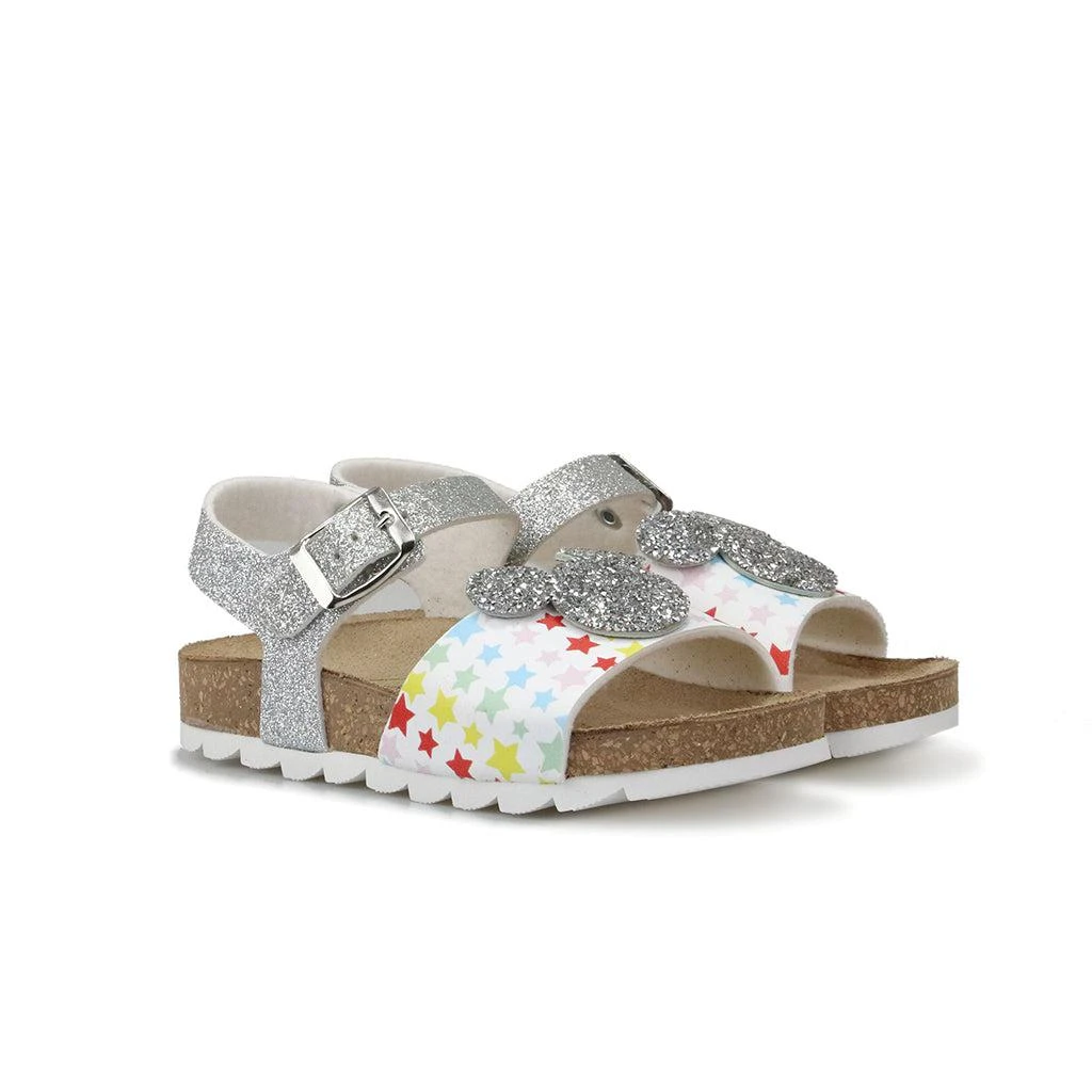 商品Master of Arts|Silver Glitter Mickey Logo Sandals,价格¥623,第3张图片详细描述