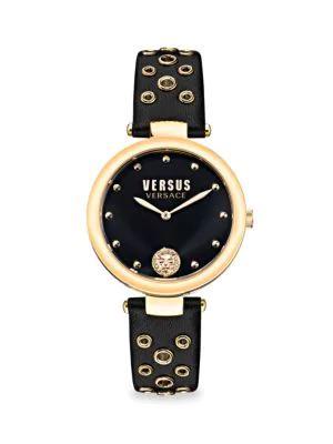 商品Versus Versace|Los Feliz 34MM Stainless Steel & Leather-Strap Watch,价格¥628,第1张图片