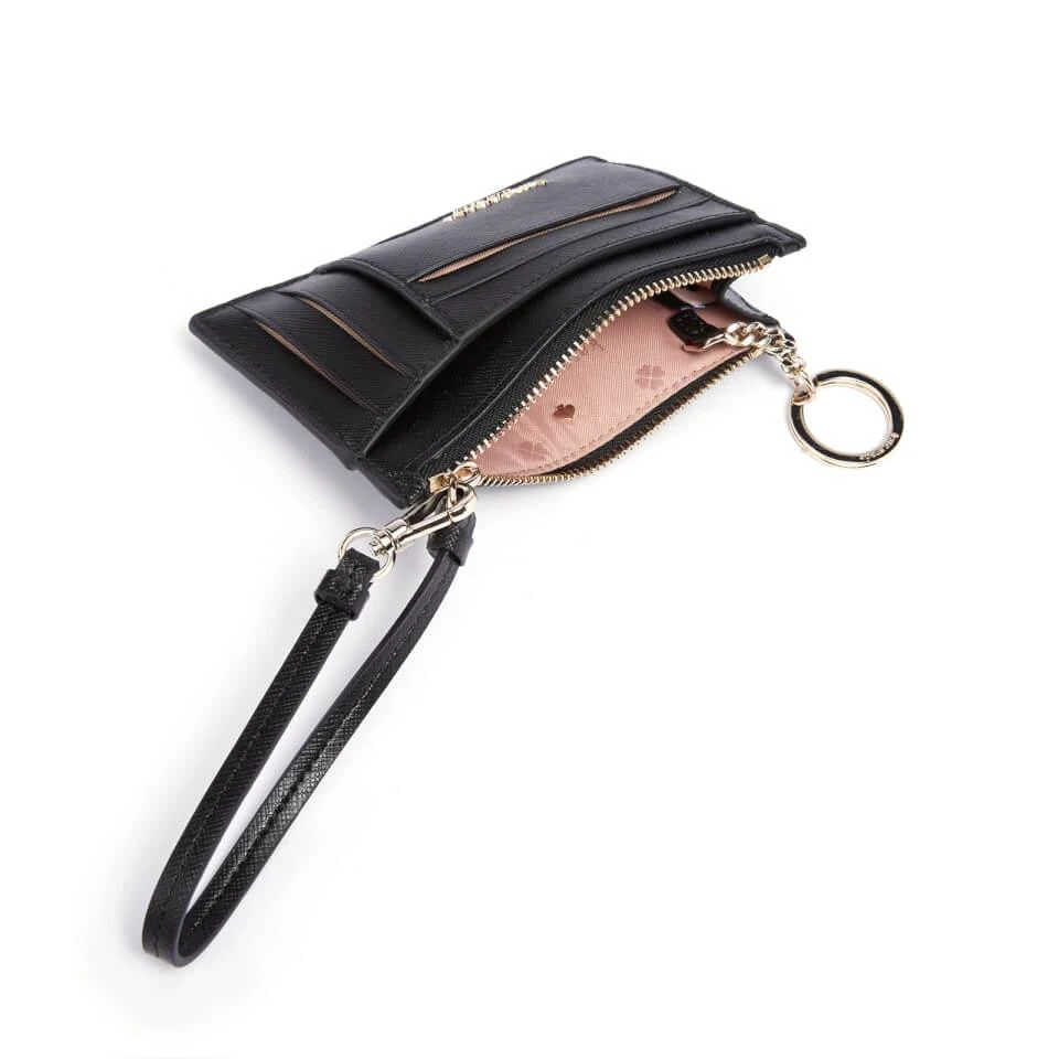 商品Kate Spade|Kate Spade New York Women's Spencer Saffiano Card Case Wristlet - Black,价格¥628,第4张图片详细描述