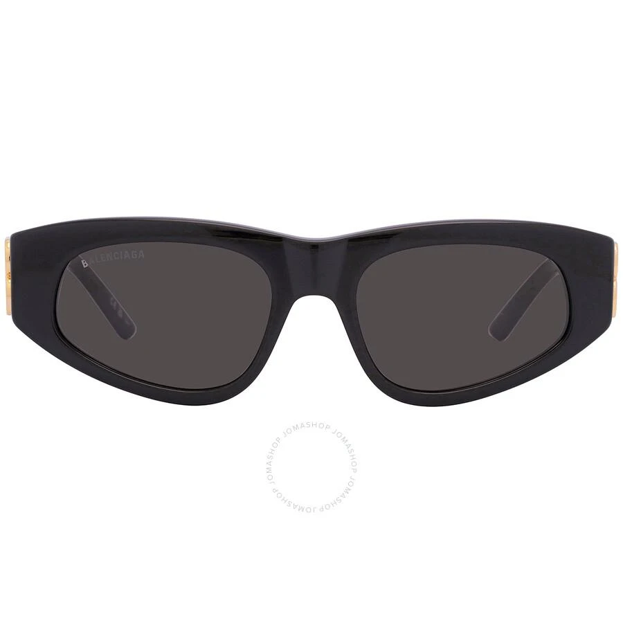 商品Balenciaga|Grey Oval Ladies Sunglasses BB0095S 001 53,价格¥1682,第1张图片