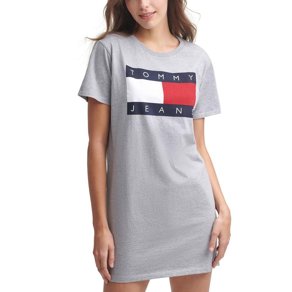 商品Tommy Hilfiger| Tommy Hilfiger徽标棉质 T 恤连衣裙 ,价格¥208,第3张图片详细描述