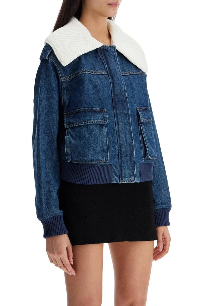 商品Self Portrait|denim bomber jacket for,价格¥1110,第2张图片详细描述
