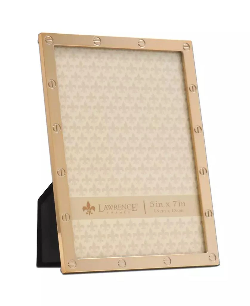 商品Lawrence Frames|High Quality Polished Cast Metal Picture Frame - Screw Head Design, 5" x 7",价格¥192,第1张图片