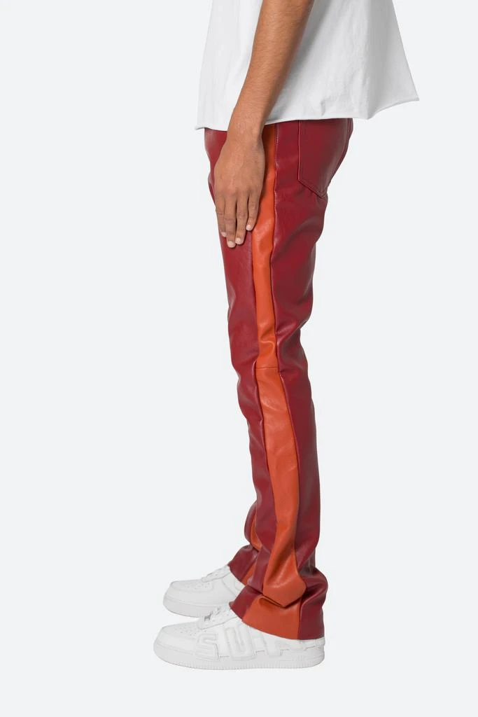 商品MNML|B518 Leather Flare Pants - Red/Orange,价格¥381,第4张图片详细描述