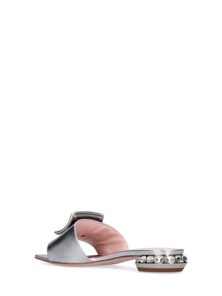 商品Roger Vivier|25mm Laminated Leather Flat Sandals,价格¥8210,第3张图片详细描述