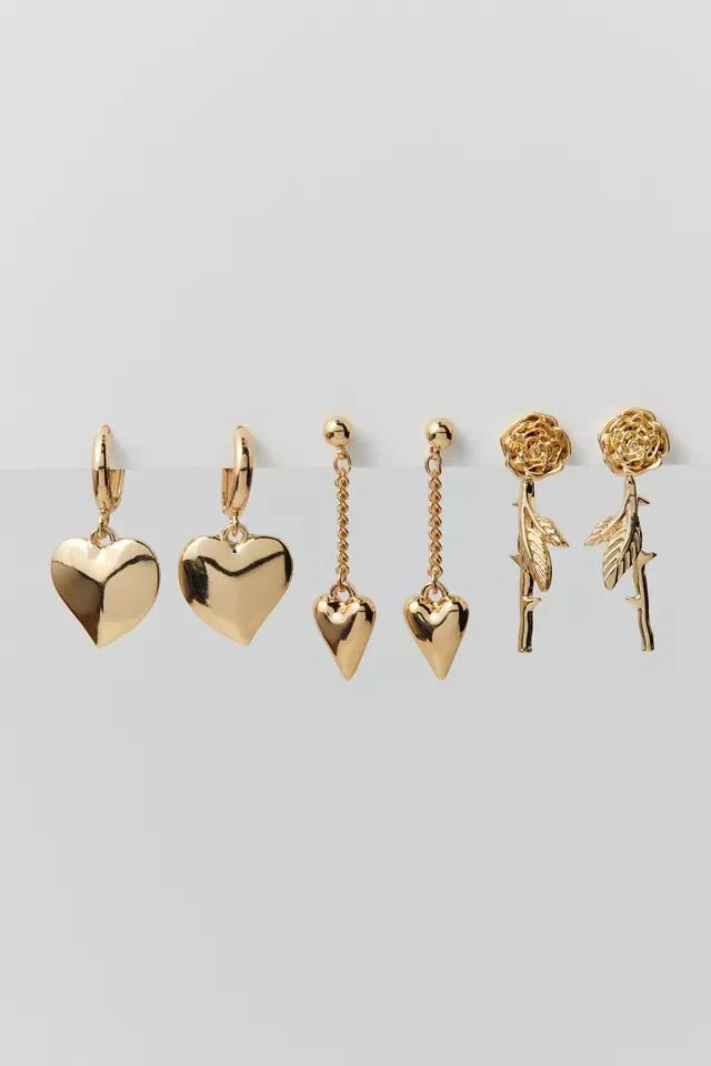 商品Urban Outfitters|Rosette & Heart Charm Earring Set,价格¥75,第1张图片