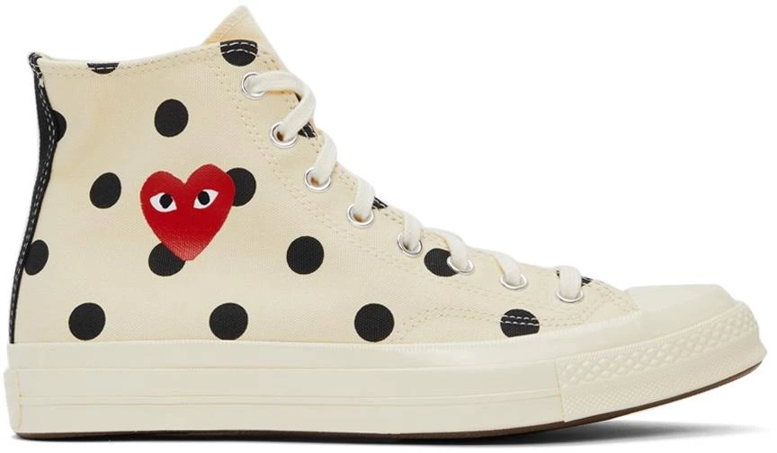 商品Comme des Garcons|Off-White Converse Edition Polka Dot High Sneakers,价格¥1199,第1张图片