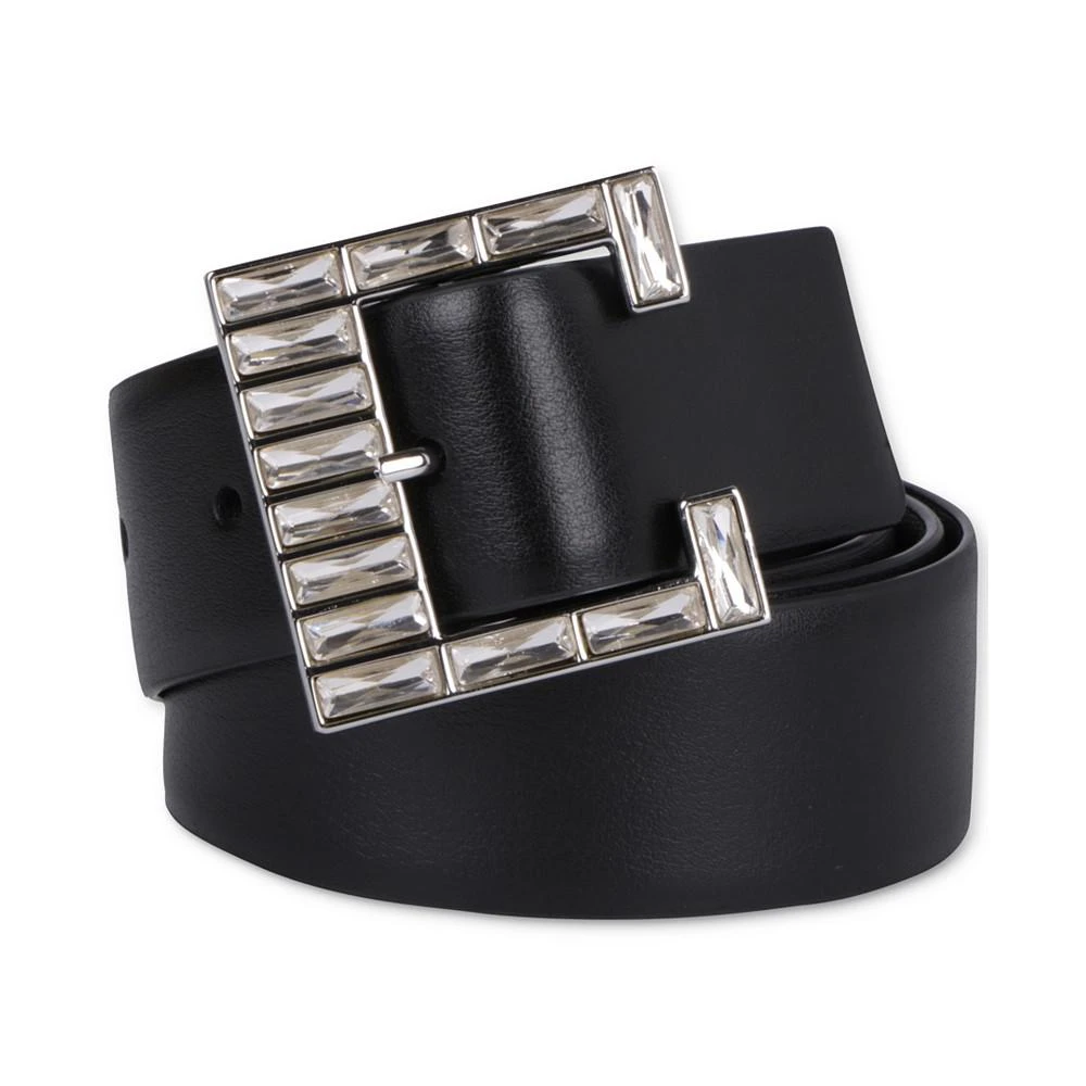 商品Michael Kors|Faux Jewel Buckle Leather Belt,价格¥331,第1张图片
