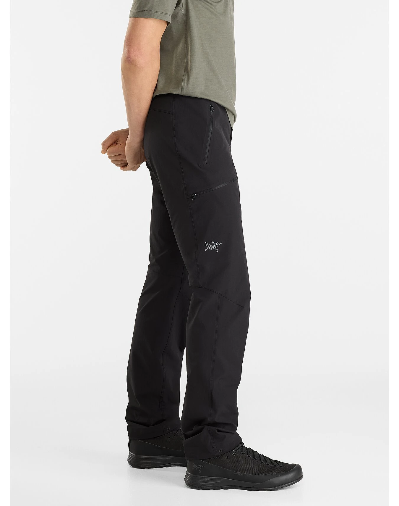 商品Arc'teryx|Arc'teryx 男士户外冲锋裤 X000008028BLACK 黑色,价格¥1813,第6张图片详细描述