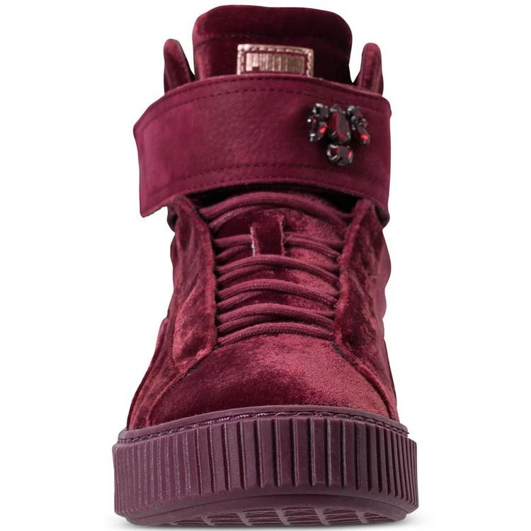 商品Puma|Women's Suede Platform Mid Velour Casual Sneakers from Finish Line,价格¥519,第2张图片详细描述