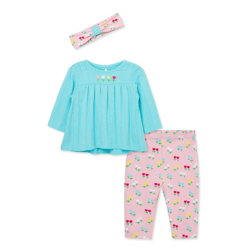 商品Little Me|Baby Girls Tulips Tunic Set with Headband,价格¥126,第1张图片