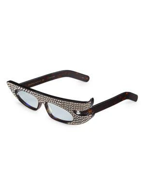 商品Gucci|56MM Embellished Asymmetrical Cat Eye Sunglasses,价格¥9168,第2张图片详细描述
