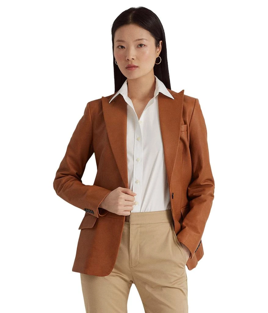 商品Ralph Lauren|Petite Double-Breasted Twill Blazer,价格¥1479,第1张图片