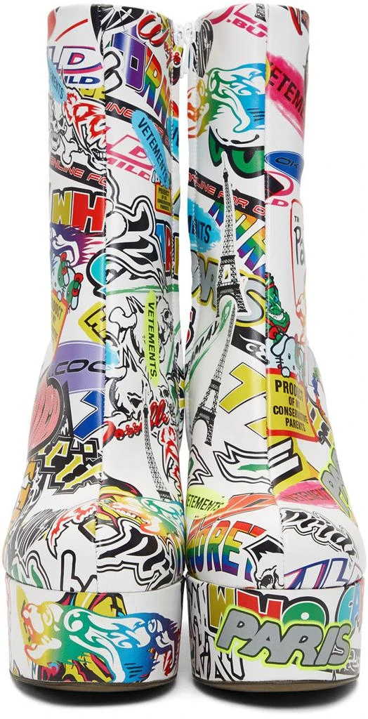 商品Vetements|White Sticker Platform Boots,价格¥3587,第2张图片详细描述