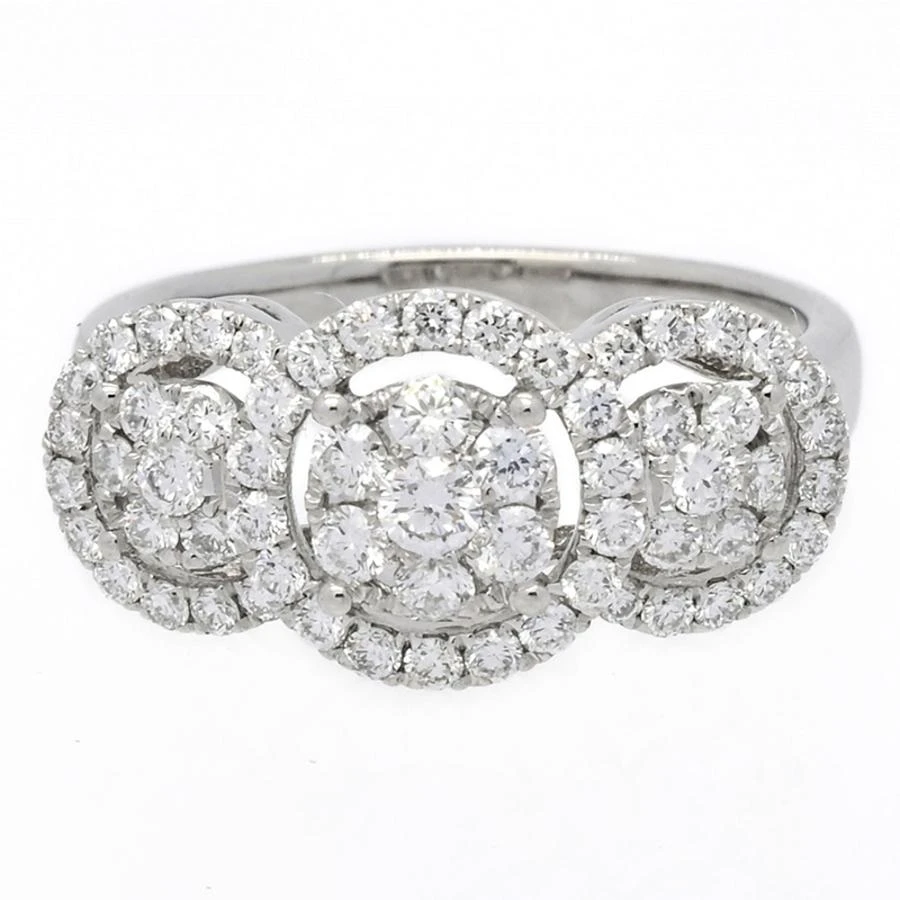 商品J Collection|New J Collection Fine Jewellery Ring W / Diamond61 Rddi 0.99 Ct18kw 5.29 Gm 18kt White Gold Silver,价格¥14812,第1张图片