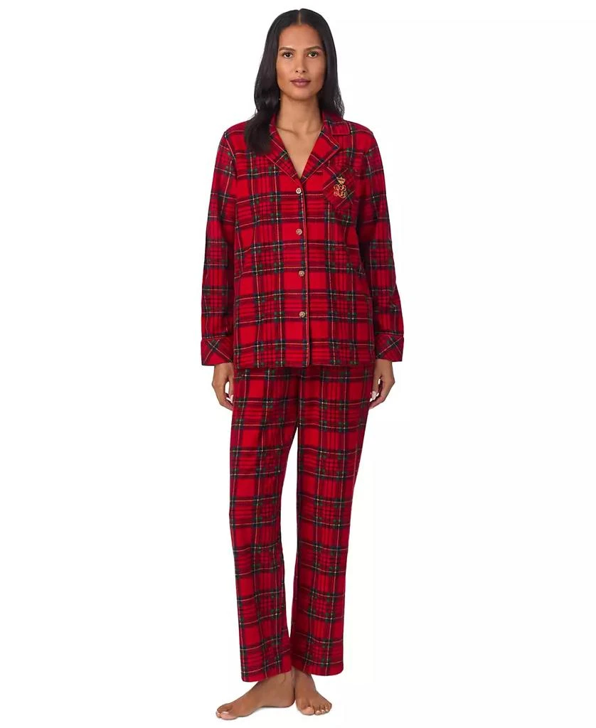 商品Ralph Lauren|Women's Printed Notched-Collar Pajama Set,价格¥238,第1张图片