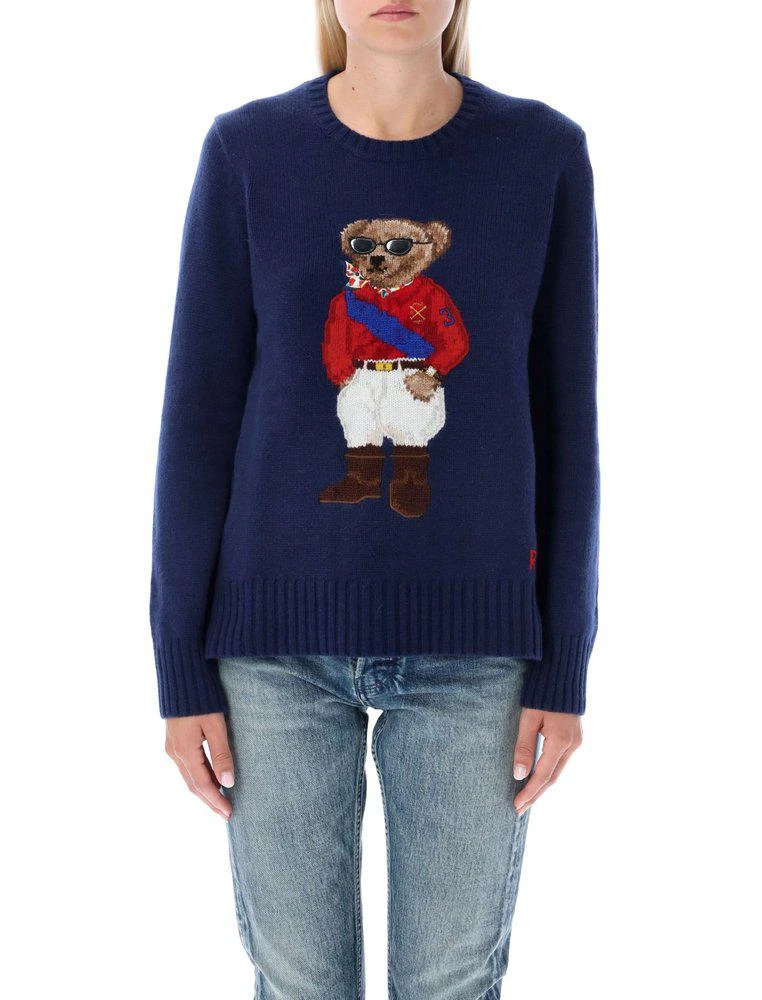 商品Ralph Lauren|Polo Ralph Lauren Jockey Polo Bear Crewneck Sweater,价格¥2603,第1张图片