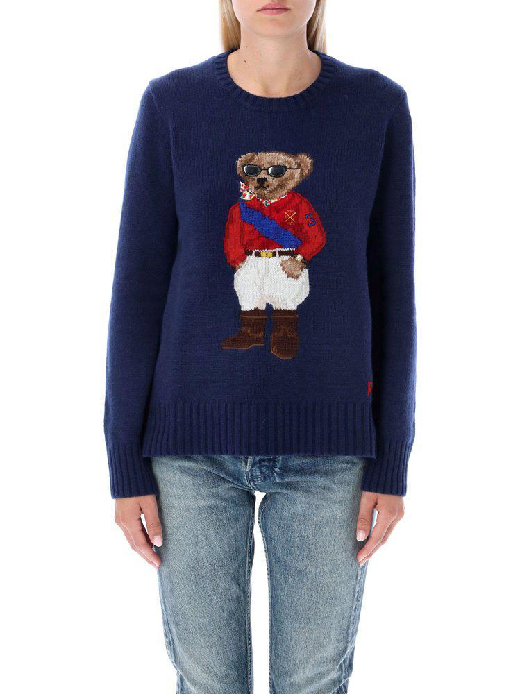 商品Ralph Lauren|Polo Ralph Lauren Jockey Polo Bear Crewneck Sweater,价格¥1942-¥2904,第1张图片