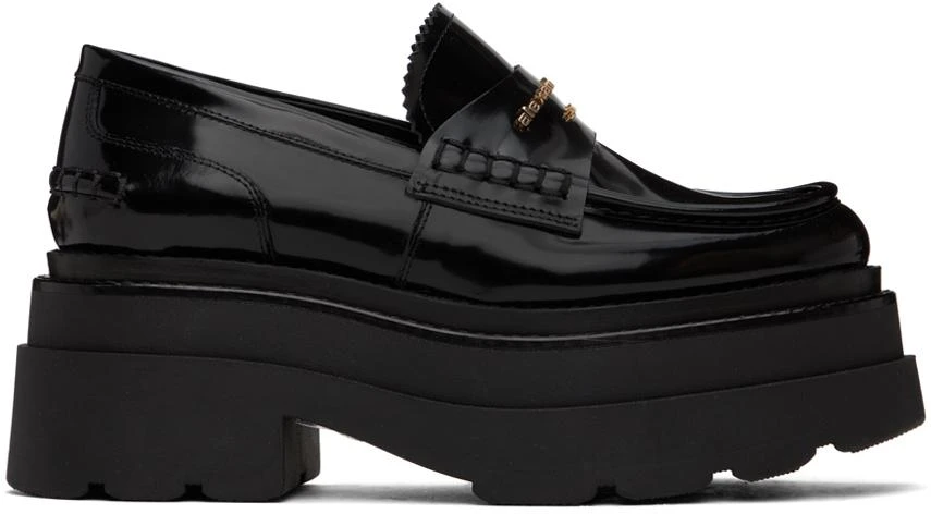 商品Alexander Wang|Black Carter Platform Loafers,价格¥6313,第1张图片
