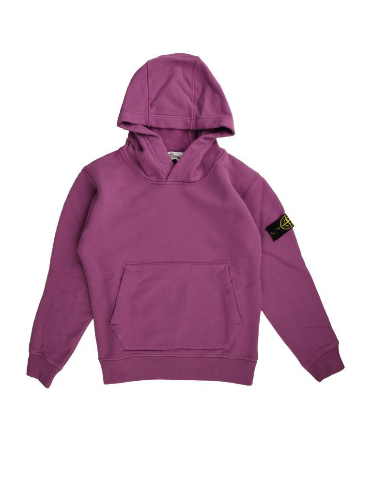 Stone Island Junior Purple Sweatshirt With Hood商品第1张图片规格展示