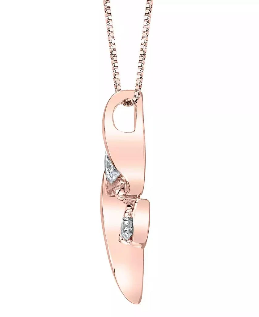 商品Sirena|1/0 ct. t.w.Diamond Rose Pendant in 14k White, Yellow or Rose Gold,价格¥2393,第3张图片详细描述