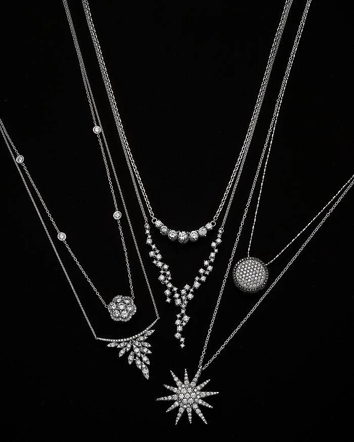 商品Bloomingdale's|Diamond Starburst Pendant Necklace in 14K White Gold, 1.5 tcw,价格¥21353,第3张图片详细描述