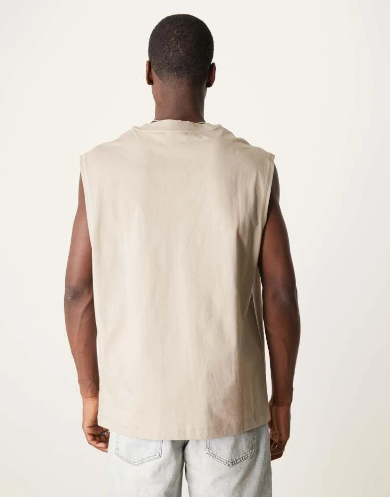 商品Calvin Klein|Calvin Klein Jeans monologo vest in stone,价格¥364,第3张图片详细描述