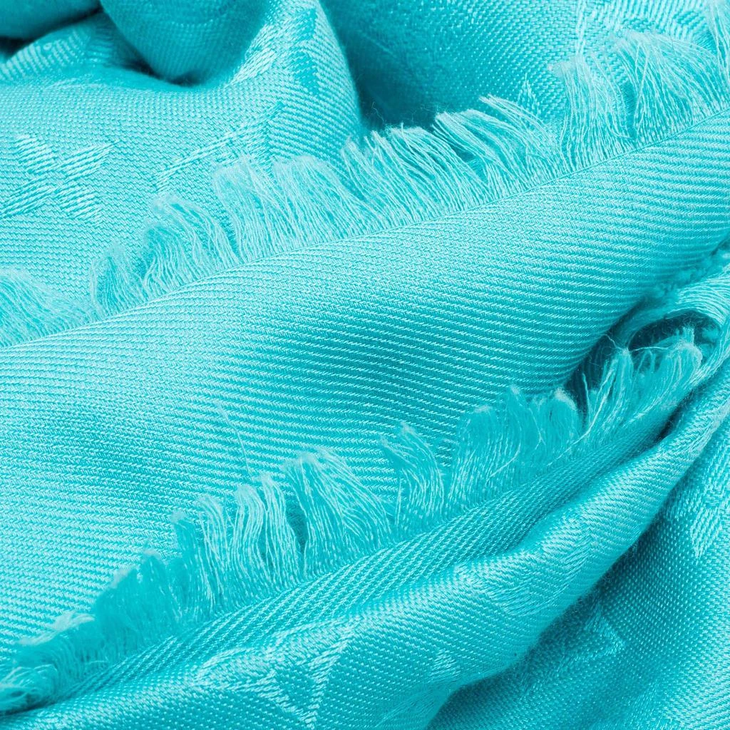 商品[二手商品] Louis Vuitton|Louis Vuitton Sky Blue Silk Classic Monogram Shawl,价格¥2014,第5张图片详细描述