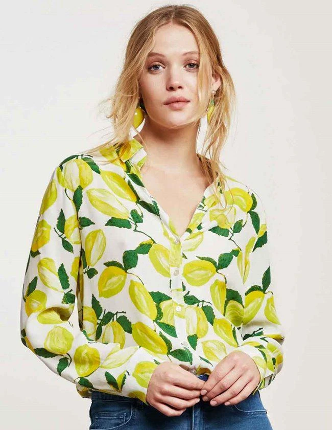 商品Fabienne Chapot|Fabienne Chapot - Lily Tess blouse - lime print,价格¥545,第1张图片