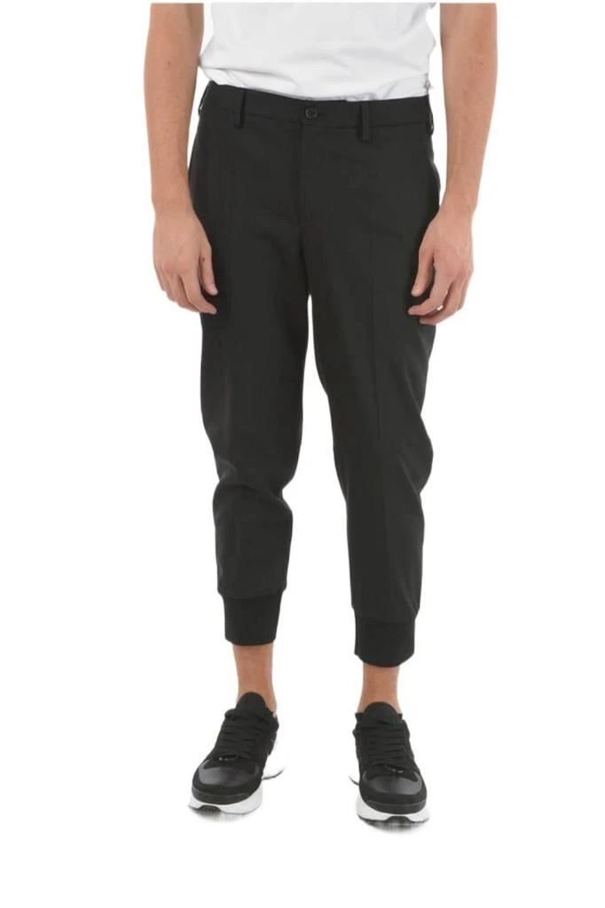 商品Neil Barrett|Neil barrett men's black other materials pants,价格¥2925,第1张图片