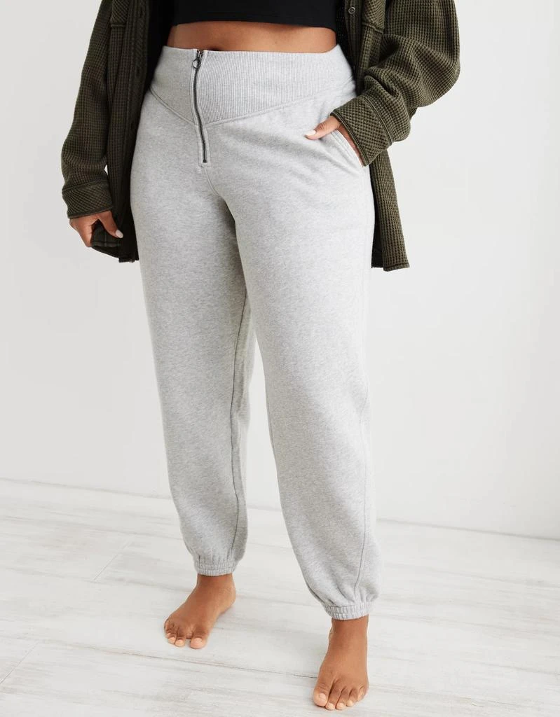 商品Aerie|Aerie Fleece Corset Jogger,价格¥114,第1张图片