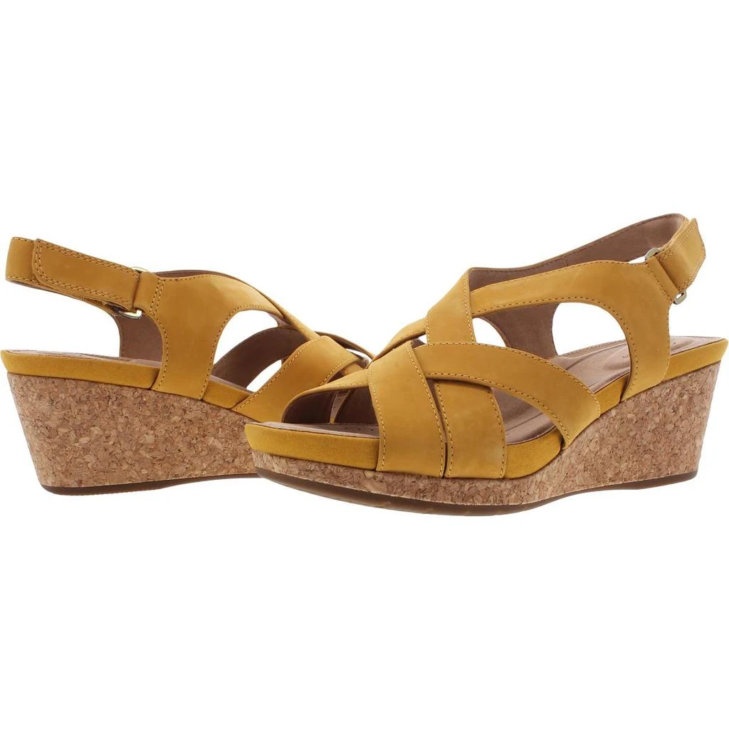 商品Clarks|Unstructured by Clarks Un Capri Step Women's Leather Slingback Wedge Sandals,价格¥457,第2张图片详细描述