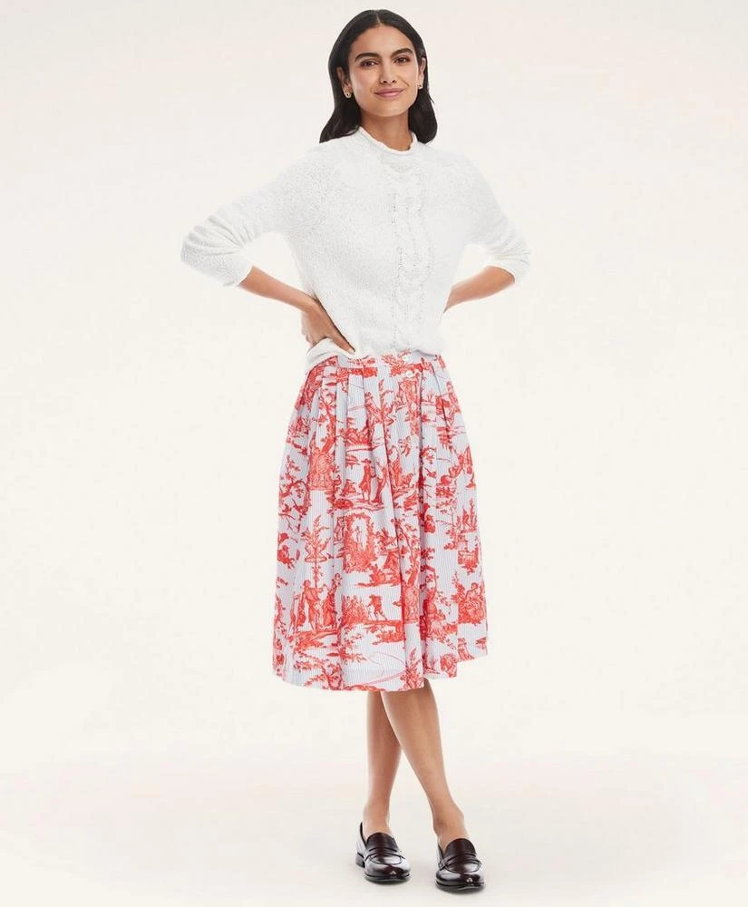 商品Brooks Brothers|Cotton Toile Flared Skirt,价格¥818,第1张图片