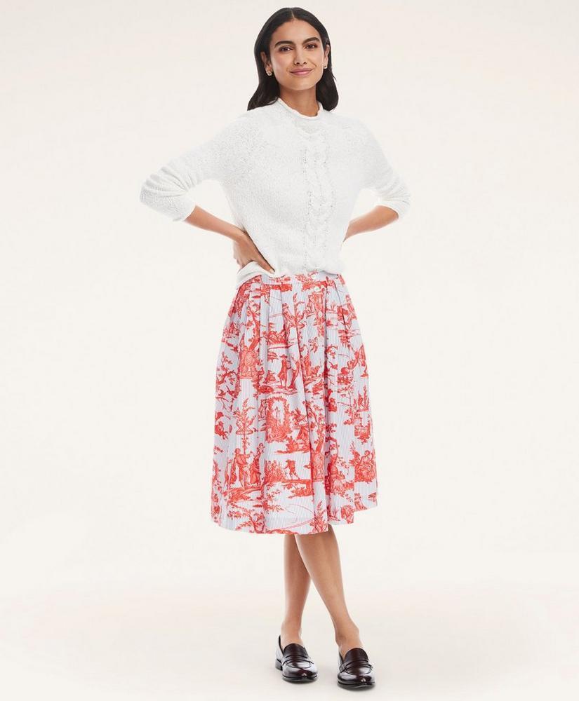商品Brooks Brothers|Cotton Toile Flared Skirt,价格¥735,第1张图片