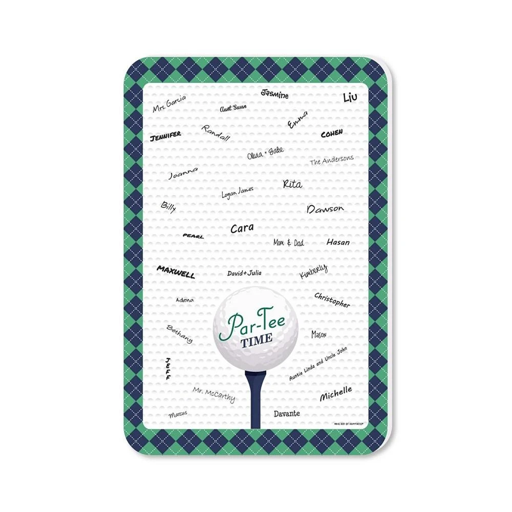 商品Big Dot of Happiness|Par-Tee Time - Golf - Guest Book Sign - Guestbook Alternative - Signature Mat,价格¥246,第1张图片