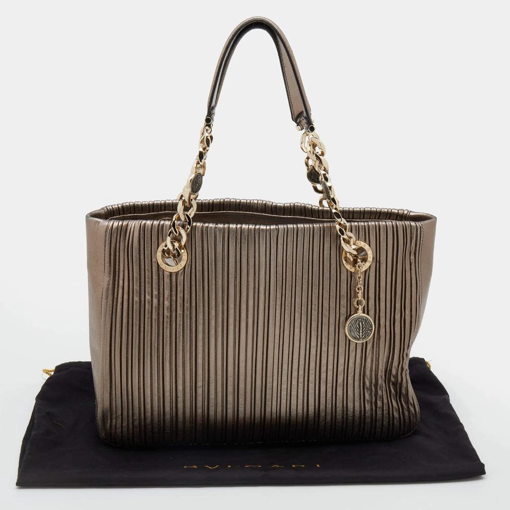 Bvlgari Metallic Leather Monte Plisse Shopper Tote 商品