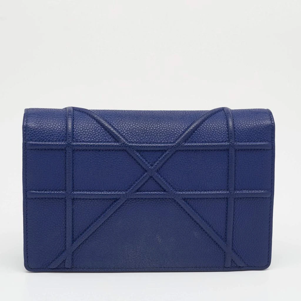 商品[二手商品] Dior|Dior Blue Leather Diorama Wallet On Chain,价格¥5816,第4张图片详细描述