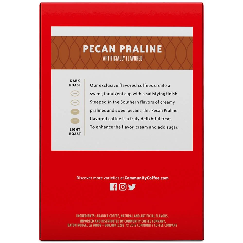 商品Community Coffee|Pecan Praline Medium Roast Single Serve Pods, Keurig K-Cup Brewer Compatible, 72 Ct,价格¥561,第4张图片详细描述