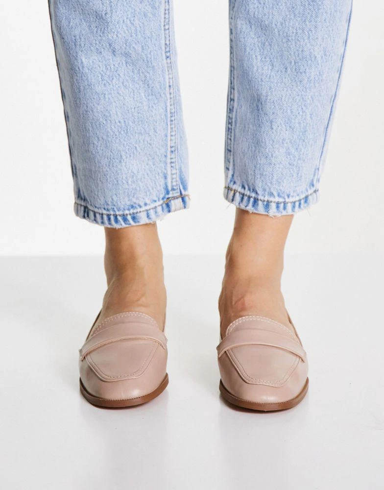 商品ASOS|ASOS DESIGN Mussy loafer flat shoes in blush,价格¥128,第2张图片详细描述