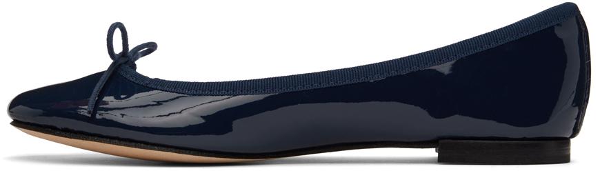 Navy Patent Cendrillon Ballerina Flats商品第3张图片规格展示
